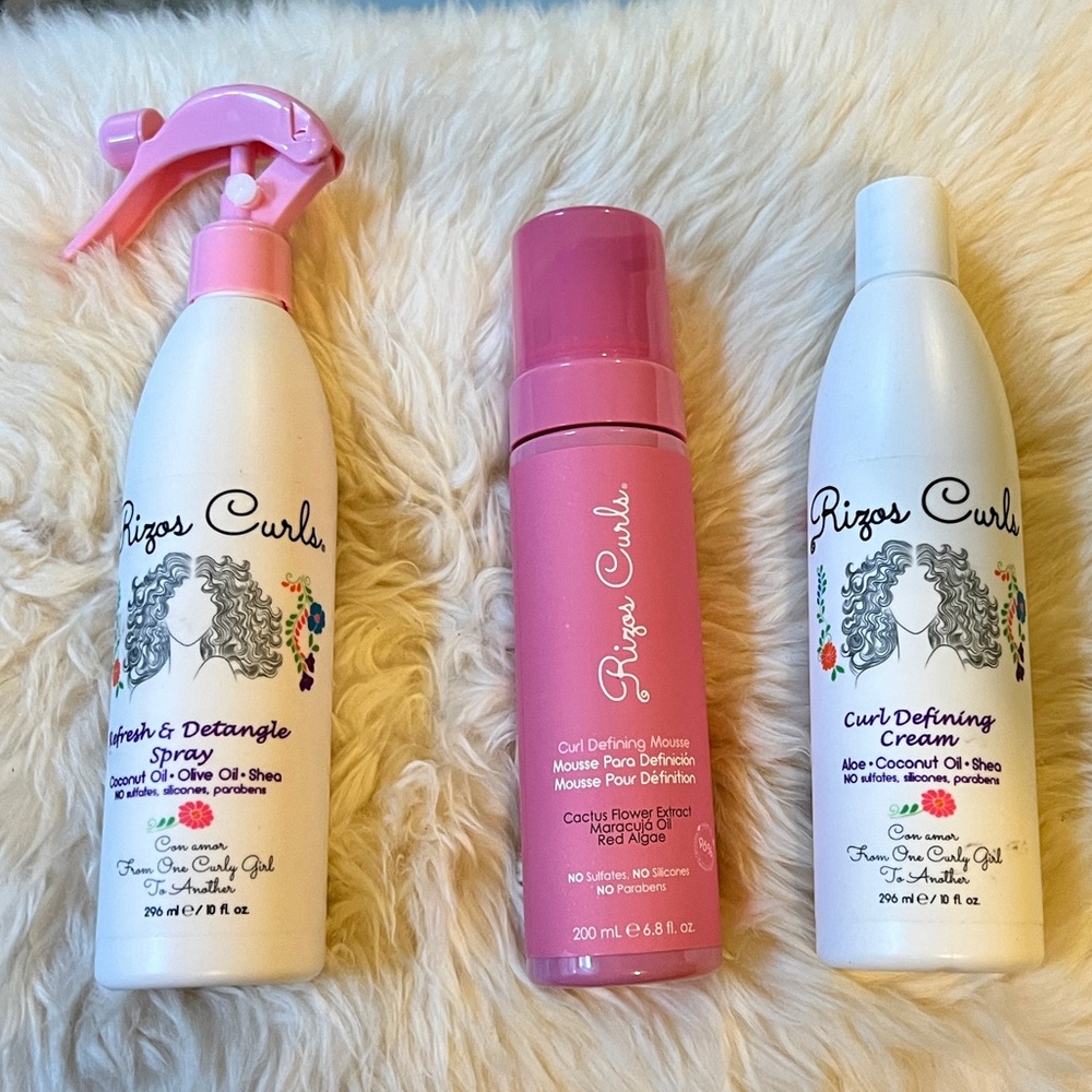 Rizos Curls Cream, Mousse, Refresh Detangle Spray